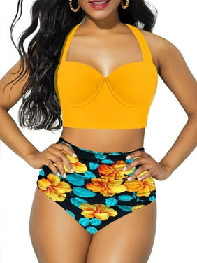 Voberry Baby Swimsuit Girl 2Pcs Halter Bowknot Tube Top+Leopard Print Shorts Bottoms Bikini Bathing Suit Swinwear